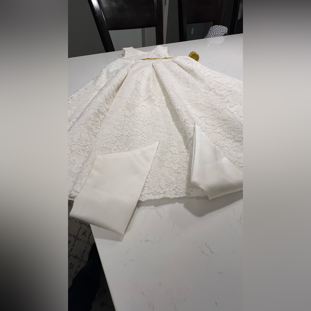 John Lewis Heirloom Collection Charlotte Lace Bridesmaid Dress, Ivory size 6 - Picture 3 of 16